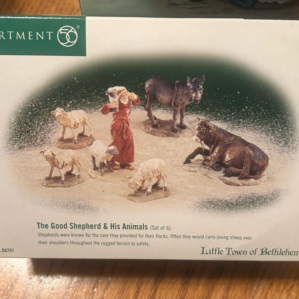 Department 56 Little Town of Bethlehem Nativity Set includes all pictured. - Picture 5 of 8